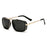 Metal Double Beam Box Retro Sunglasses for Men and Women, Unisex Business Driving, Casual Decoration