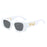 Nouvelles lunettes de soleil œil de chat femmes hommes verres dégradés carrés monture PC décor léopard marque designer lunettes de soleil UV400