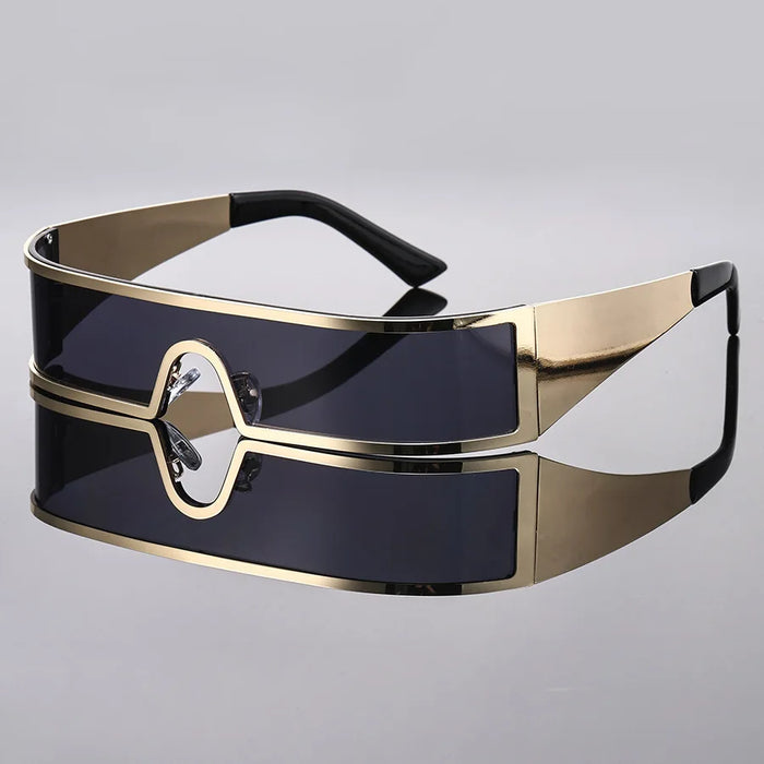 High-end Cyberpunk Style Men's Glasses, Fashionable Design with Future Tech Narrow Frames, Suitable for Parties and Gift-Giving