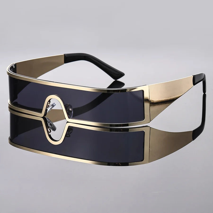High-end Cyberpunk Style Men's Glasses, Fashionable Design with Future Tech Narrow Frames, Suitable for Parties and Gift-Giving