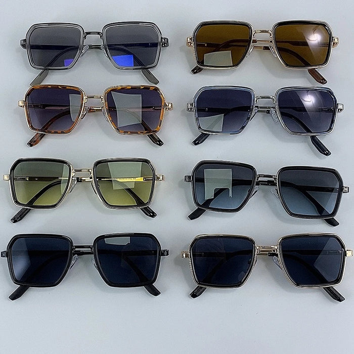 Steampunk Polygon Polarized Sunglasses Men 2026 Luxury Brand Change Color Sun Glasses For Male Driving Eyewear Metal Frame Shade