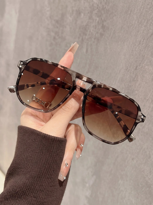 3 Pairs of Double Beam Square Fashionable Sunglasses, Versatile Fashion Accessories for Daily Wear and Styling