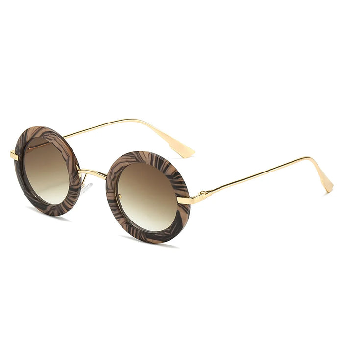 Retro Round Sunglasses Women INS Popular Style Fashionable Show Sun Glasses Unique Personality Outdoors Holiday Shades