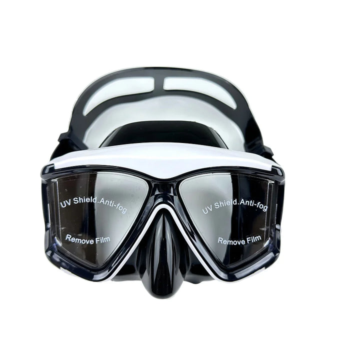 Diving Mask Snorkel Swimming Goggles Scuba Silicone Skirt 3 Windows Anti-Fog Anti-Leak Wide View Panoramic HD For Adult Youth