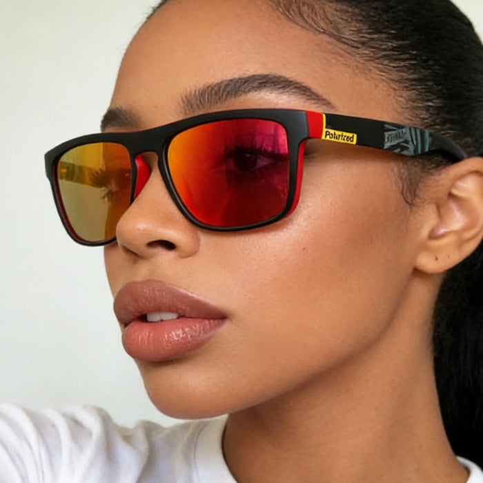 Gafas de Pesca Lentes de Sol Cuadradas Polarizadas para Pesca Deportes Conducción Sombras de Pesca Gafas de Exterior para Ciclismo Viajes Uso Diario