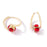 1 Pair Copper Magnetherapy Germanium Earrings Colorful Lymphvity Magnetherapy Earring Luxury Weight Loss Earring Women