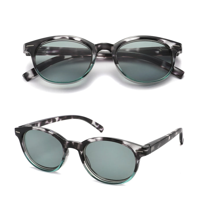 Reading Sunglasses For Women Men Square Classic Frame for Outdoors Use Sun Glasses Readers Eyeglasses with Diopter Spring Hinge