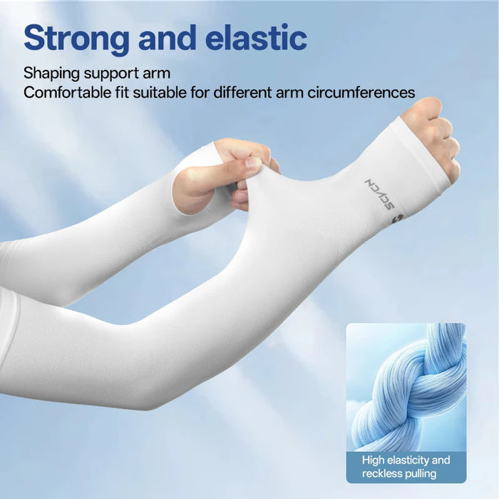 SCVCN 1Pair Breathable Hand Cover Cooling 1Pair Arm Sleeves UPF50+ Sun Protection Outdoor Cycling Sun BikingIce Fabric Sleeve