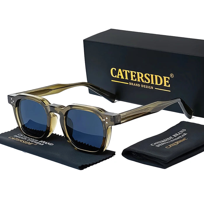CATERSIDE Mode Hommes Lunettes de Soleil Petit Cadre Carré Design Personnalisé Lunettes de Soleil Femmes Voyage Fête Affaires Festival Cadeau