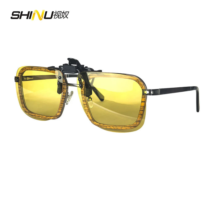 Polarized Clip-On Glasses Yellow Lenses For Night Vision Red Lenses Better Sleep Orange Gaming Glasses Blue Light Blocking
