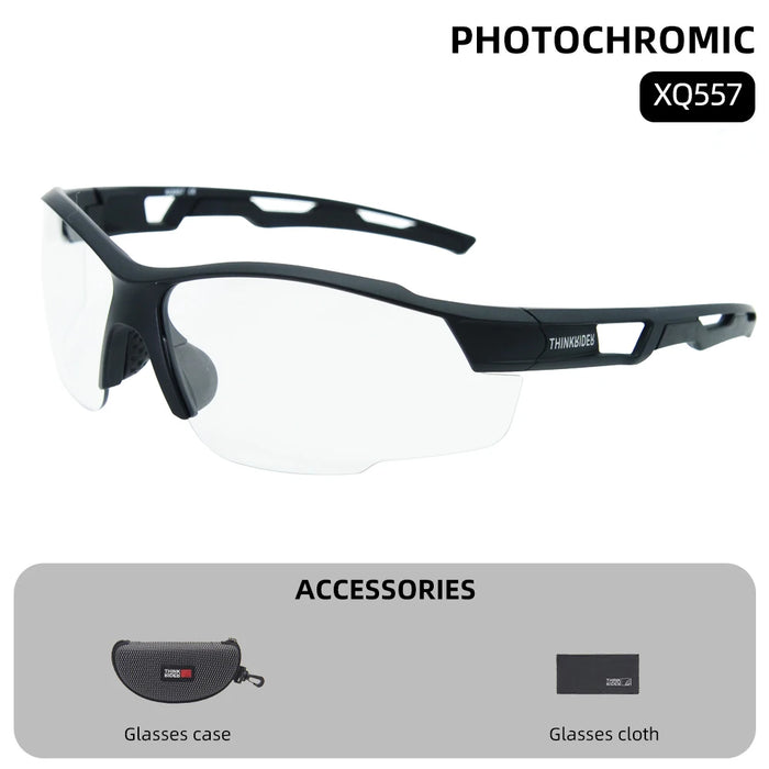 ThinkRider Bike Photochromic Cycling Glasses Bicycle Glasses Sports Men's Sunglasses MTB Road Cycling Eyewear Protection Goggles