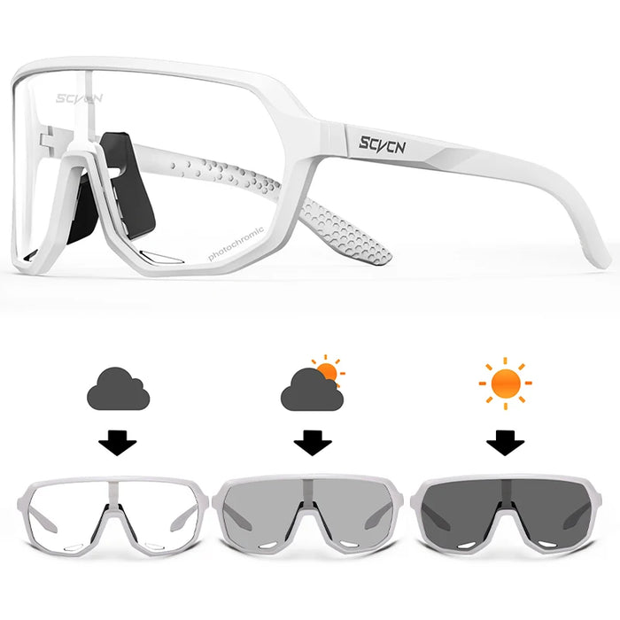 Scvcn-New Sunglasses Photochromic Cycling Glasses for Men Bicycle Mountain Bike Cycling Goggles UV400 MTB Polarized Road Women