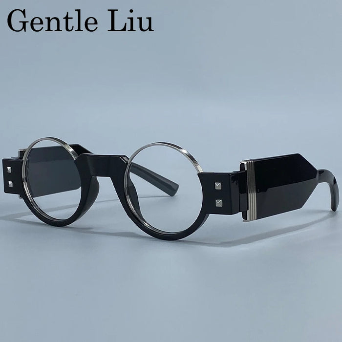 Lunettes de soleil rondes Steampunk gothiques à petite monture pour hommes 2026, marque de luxe Y2K, lunettes de soleil punk pour hommes, monture épaisse rétro