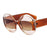 Gafas de sol de mujer de moda redondas con contraste de color, retro ovaladas, lentes transparentes degradadas UV400, gafas de sol modernas estilo punk para hombre