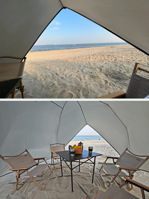 Lightweight 2–4 Person Camping Tent for Beach Park Waterproof Sun Shelter Shade Canopy Awning for Outdoor Fishing Family Arch 4