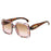 Gafas de sol cuadradas de mujer Y2K con montura de carey degradado estilo retro, diseño de personalidad de marca, modernas, combinan con todo, para hombre, con protección UV400