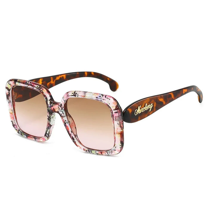 Gafas de sol cuadradas de mujer Y2K con montura de carey degradado estilo retro, diseño de personalidad de marca, modernas, combinan con todo, para hombre, con protección UV400