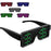 LED Glasses Light Up Dynamic Party Favor Glasses Festival Christmas USB Rechargeable LED Rave Glowing Flashing Glasses