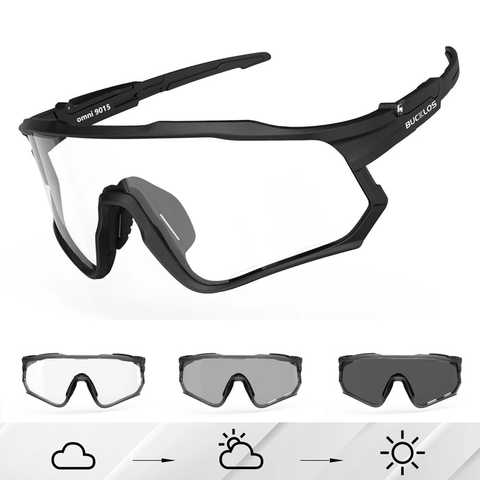 BUCKLOS Polarized Cycling Glasses UV400 Road Mountain Bike Goggles TR-90 Frame Windproof Outdoor Sports Eyewear Cycling Parts
