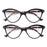 MODFANS Gafas de lectura de ojo de gato para mujer, con bisagra de resorte, ligeras, para presbicia, con dioptrías de +0.5 a +4.0