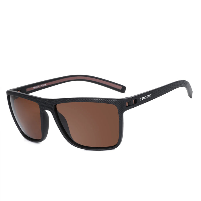 ZENOTTIC Lunettes de soleil polarisées tendance pour femmes et hommes, monture légère en TR90, protection UV400, lunettes de soleil carrées