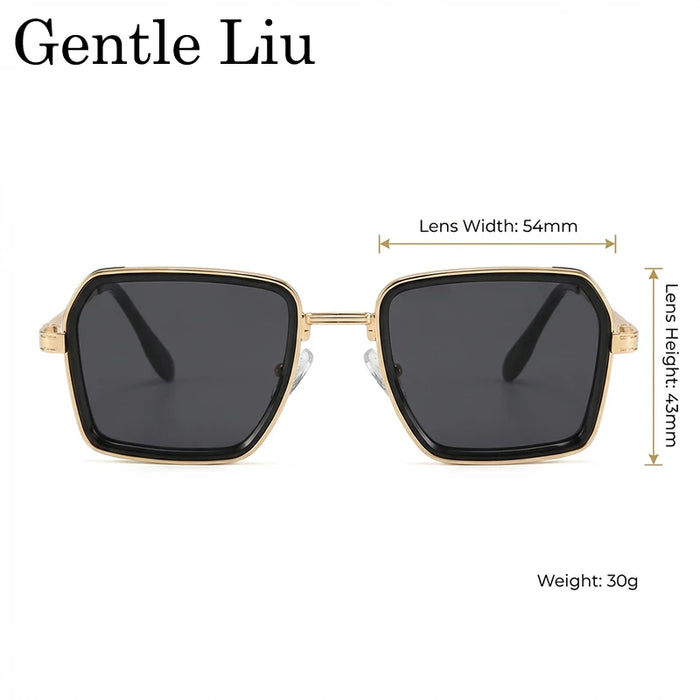 Steampunk Polygon Polarized Sunglasses Men 2026 Luxury Brand Change Color Sun Glasses For Male Driving Eyewear Metal Frame Shade