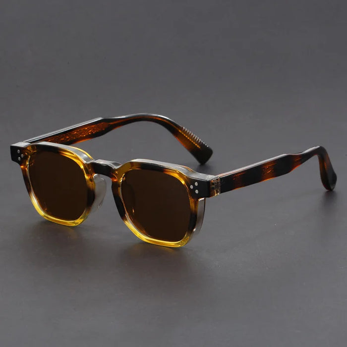 Retro Small Circular Sunglasses Men Punk Propionic Luxury Brand Design Sun Glasses Women Business Party Eyewear UV400