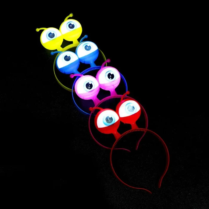 10pcs Adult Kids LED Glow Party Sequin Cat Bunny Crown Flower Headband Halo Light Up Wreath Hairband Birthday Gift Wedding