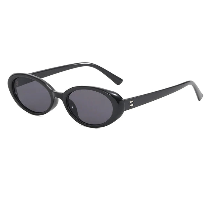 Fashion Small Oval Sunglasses Women Men Rivets Shades  Retro Eyewear Luxury Sun Glasses UV400 Brand Oculus Female Gafas