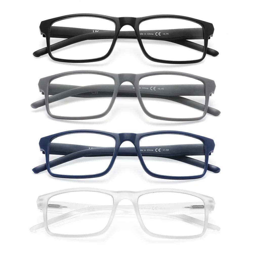 MODFANS Blue Light Reading Glasses Men Readers for Women Rectangular Anti Glare/Eye Strain Filter UV Read Eyeglasses Comfortable