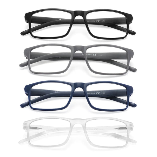 MODFANS Gafas de lectura con filtro de luz azul para hombre y mujer, cuadradas, antideslumbrantes/antifatiga ocular, protección UV, cómodas