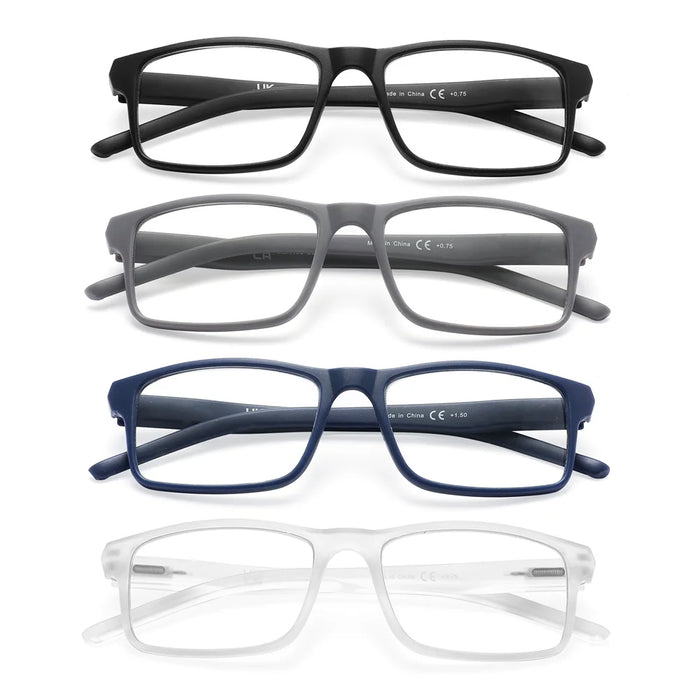 MODFANS Blue Light Reading Glasses Men Readers for Women Rectangular Anti Glare/Eye Strain Filter UV Read Eyeglasses Comfortable