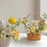Willow Rattan Bride Flower Basket Picnic Container with Handle Bowknot Flower Basket Hand-Woven Picnic Weaving Basket