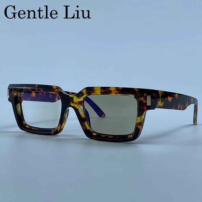 Photochromic Steampunk Square Sunglasses Men 2026 Luxury Designer Vintage Punk Sun Glasses Hip Hop Streetwear Driving Eyewear
