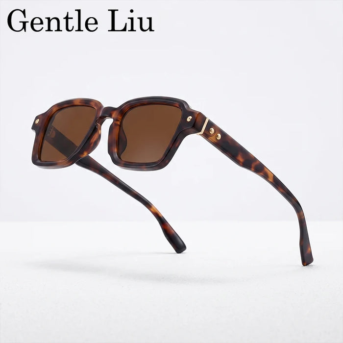 Photochromic Square Punk Sunglasses Men 2026 Luxury Brand Designer Rivet Sun Glasses Vintage Shades Male Driving Fashion Eyewear