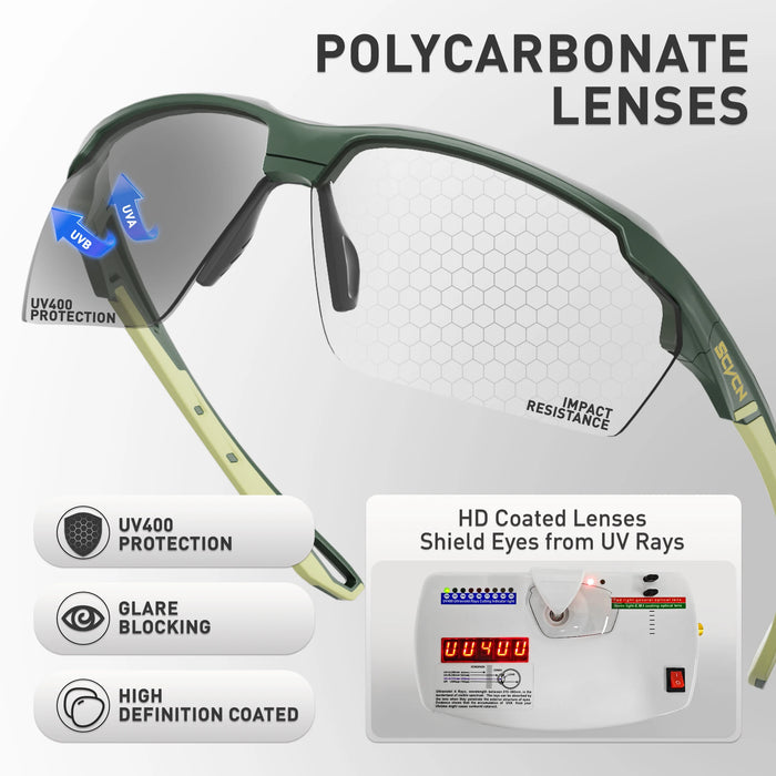 SCVCN Photochromic Bike Glasses UV400 Men Women Cycling Sunglasses MTB Mountain Outdoor Sports Eyewear Driving Fishing Camping