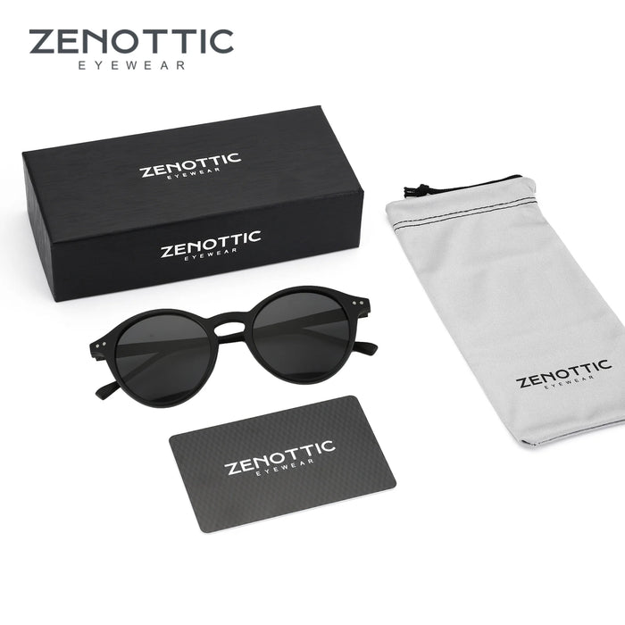 ZENOTTIC Retro Round Night Vision Yellow Sunglasses Men Women Goggles Glasses UV400 Sun Glasses Driver Night Driving Eyewear