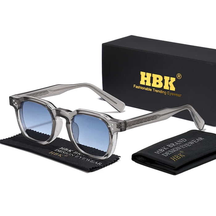 HBK New Square Retro Sunglasses Men Fashion Punk Sun Glasses Women Travel Driving Beach Eyewear Lunette De Soleil Femme UV400