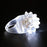 Anillo de luz LED blanca, anillos de goma suave intermitentes con baches, juguetes luminosos para fiestas rave o bodas, anillos que brillan en la oscuridad
