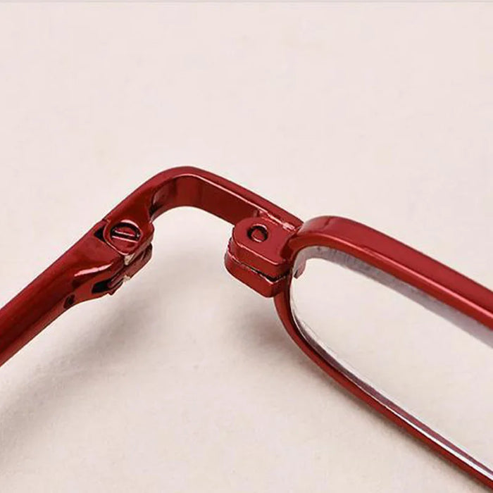 Lunettes de lecture portables style porte-stylo, en métal ultra-léger, anti-lumière bleue, lunettes haut de gamme pour personnes âgées.