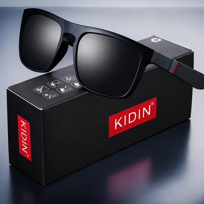 KIDIN Fashion Square Vintage Polarized Sunglasses Men Women Retro Driving Fishing Sun Glasses UV400 Eyewear