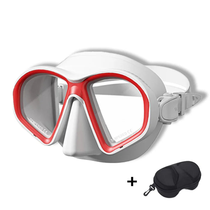 Professional Wet Low Volume Freediving Mask, Tempered Glass Dive Mask, J-Type Diving Mask, Snorkel Set, Buceo, 수영, 스노클링, 마스크