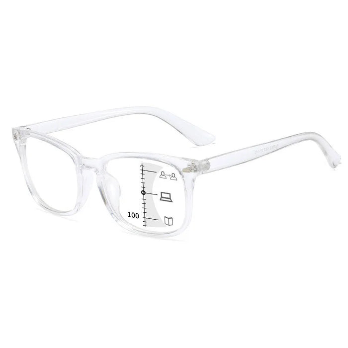 Lunettes de Lecture Multifocales Progressives Anti-Lumière Bleue à Zoom Automatique Intelligent Double Vision pour Hommes et Femmes