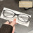 6 Pairs of Women's Rectangular Small Frame Reading Glasses, Textured Printing Design, Anti Blue Light Multi-Color Portable