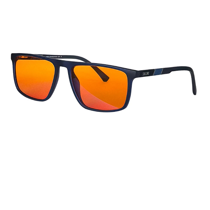 SHINU Red Glasses Blue Light Blocking Computer Glasses Orange Clear Lenses Glasses Anti Radiation Protection Eyeglasses