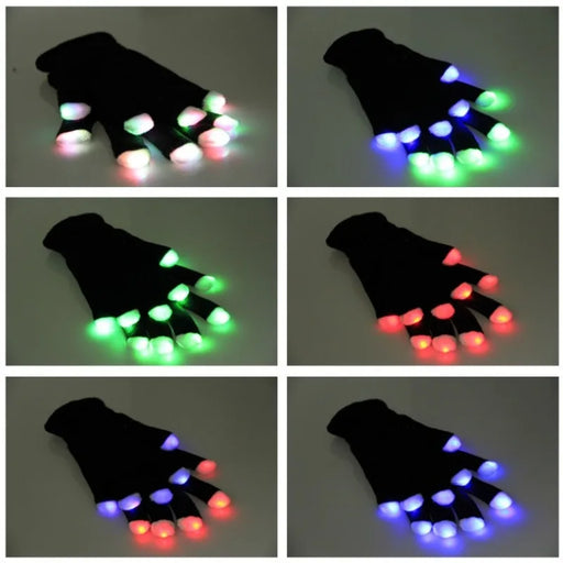 Guantes LED intermitentes para dedos 2026, nuevos, 7 colores, guantes que se iluminan para fiestas, festivales, raves, bailes, regalos electrónicos geniales