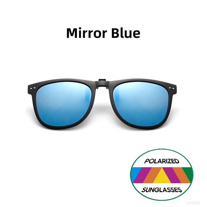 VIVIBEE Men Polarized Lens Flip Up Clip on Sunglasses Women Photochromic Oversized Driving Sun Glasses UV400 Gradient Clips