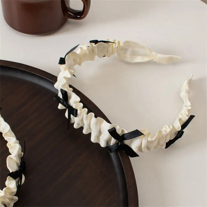 1PC Kawaii Cat Ears Headband Lace Bow Head Wrap Lolita Wedding Party Cosplay Maid Headdress Women Girls Anime Hair Accessories