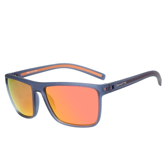 Gafas de sol polarizadas ZENOTTIC para hombre, ligeras, con montura TR90, protección UV400, cuadradas, para exteriores, viajes y conducción