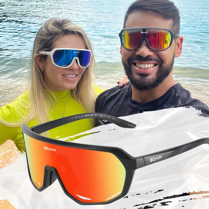 Scvcn Cycling Glasses Photochromic Sunglasses for Men Sun Mountain Bike Road Bicycle Eyewear Cycle Goggles Sports UV400 MTB